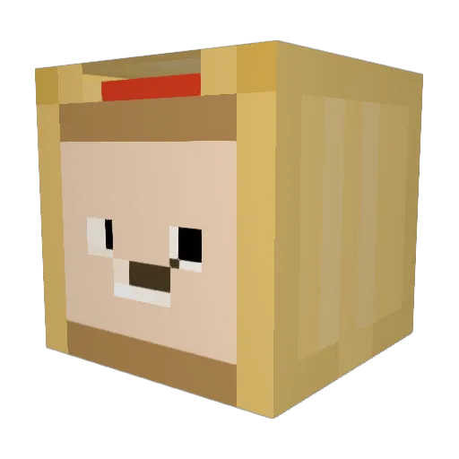 Inkedclouds Minecraft avatar head, 3D render
