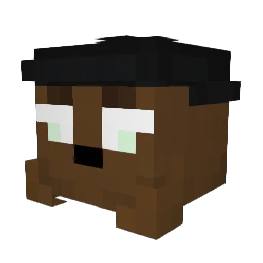 Inkeroo Minecraft avatar head, 3D render