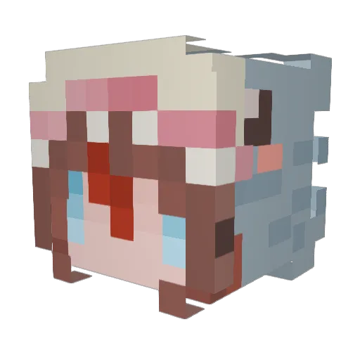 InkieSlinkie Minecraft avatar head, 3D render
