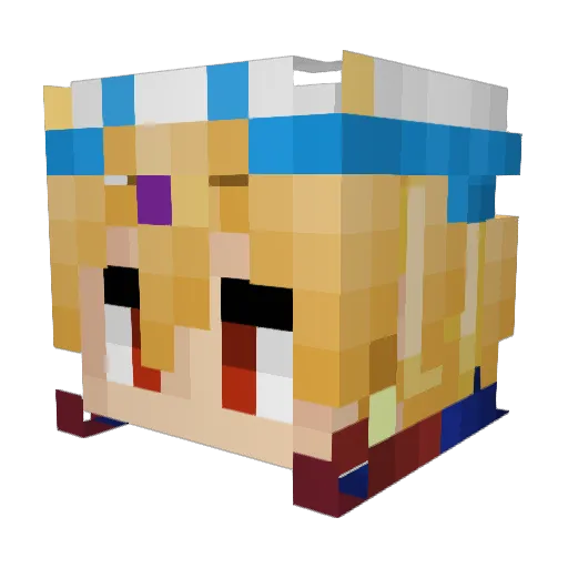 Inkih_12 Minecraft avatar head, 3D render