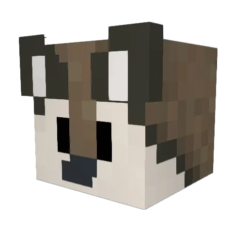 Inkintx Minecraft avatar head, 3D render