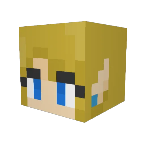 Inkling998 Minecraft avatar head, 3D render