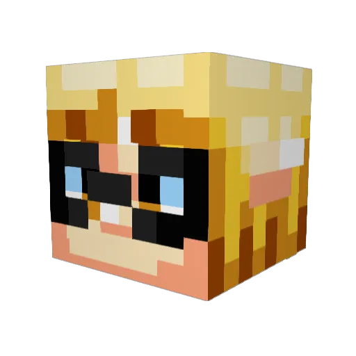 InklingGal Minecraft avatar head, 3D render