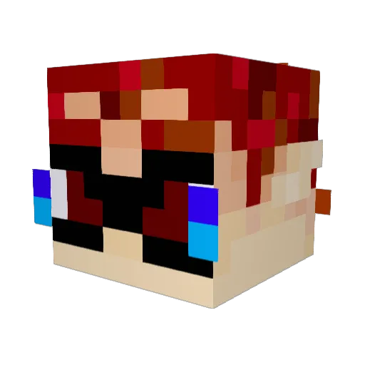 InklingSplasher Minecraft avatar head, 3D render