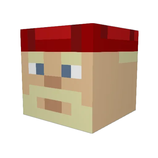 Inkognitoe Minecraft avatar head, 3D render