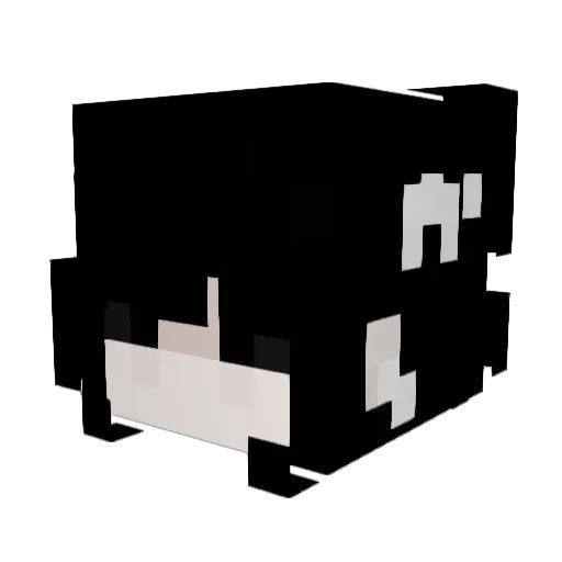 Inkoua Minecraft avatar head, 3D render