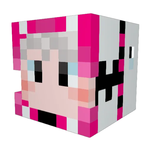 Inks98 Minecraft avatar head, 3D render