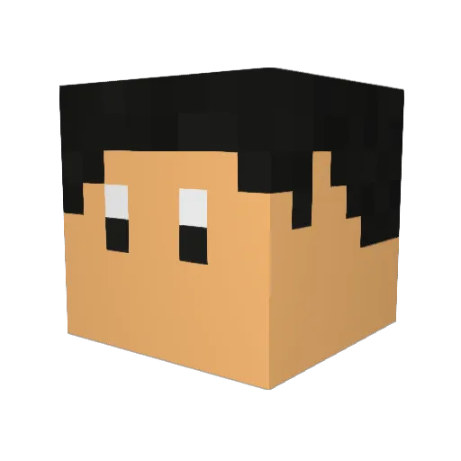 Inkstand Minecraft avatar head, 3D render