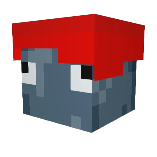 InksterMC Minecraft avatar head, 3D render