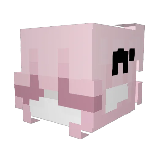InkuMew Minecraft avatar head, 3D render