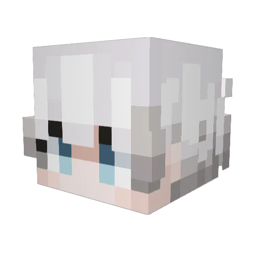 InkuNox Minecraft avatar head, 3D render