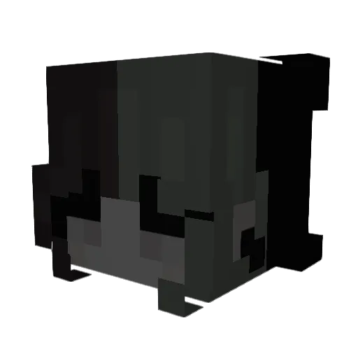 Inkwych Minecraft avatar head, 3D render