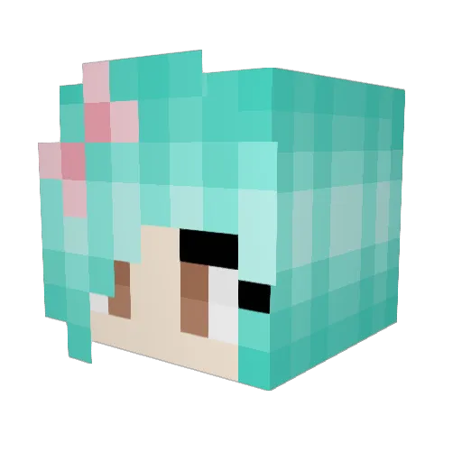 Inky67 Minecraft avatar head, 3D render