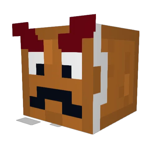 InkyBunny Minecraft avatar head, 3D render