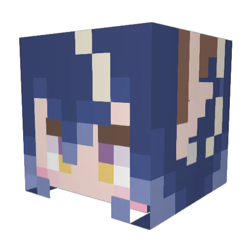 InkyCapSoup Minecraft avatar head, 3D render