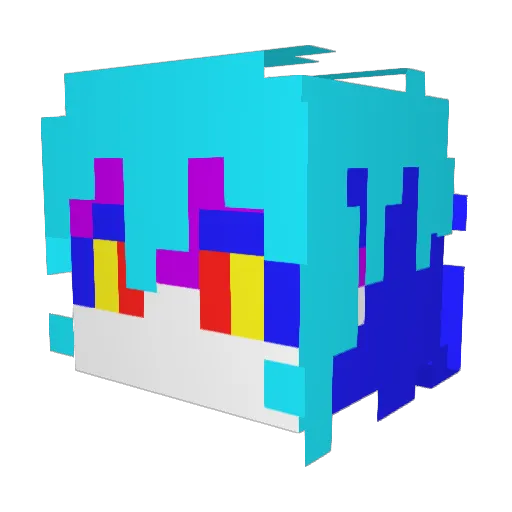 InkyMeadow Minecraft avatar head, 3D render