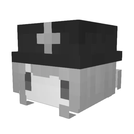 InkyMoon Minecraft avatar head, 3D render
