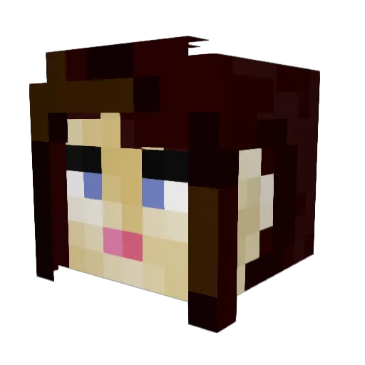 InkyNotions Minecraft avatar head, 3D render