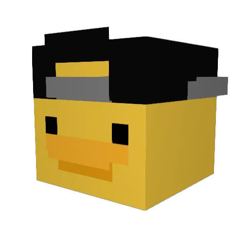InkyRat Minecraft avatar head, 3D render