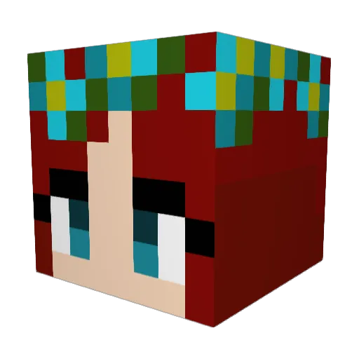 InkyTrixster Minecraft avatar head, 3D render