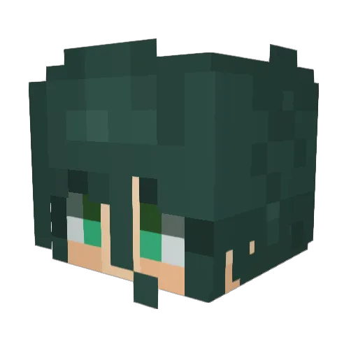 Inky_Bamboo Minecraft avatar head, 3D render