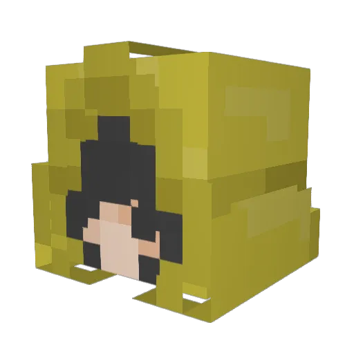 Inky_Senpai Minecraft avatar head, 3D render