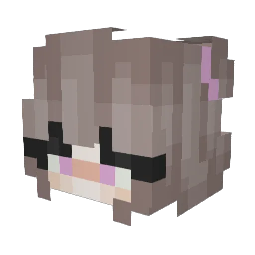 Inky_roses Minecraft avatar head, 3D render