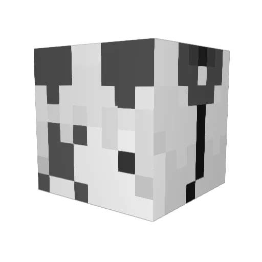 Inkybark Minecraft avatar head, 3D render