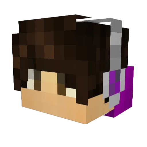Inkypdr Minecraft avatar head, 3D render