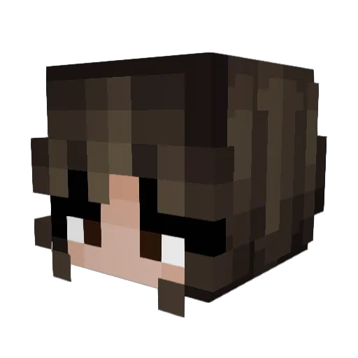 Inkypeee Minecraft avatar head, 3D render