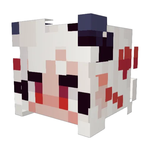 Inkywiper Minecraft avatar head, 3D render