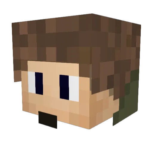 Inloggen Minecraft avatar head, 3D render
