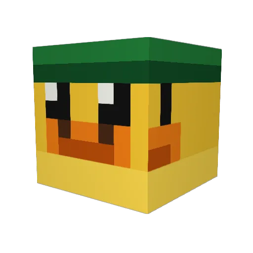 Inmersion Minecraft avatar head, 3D render