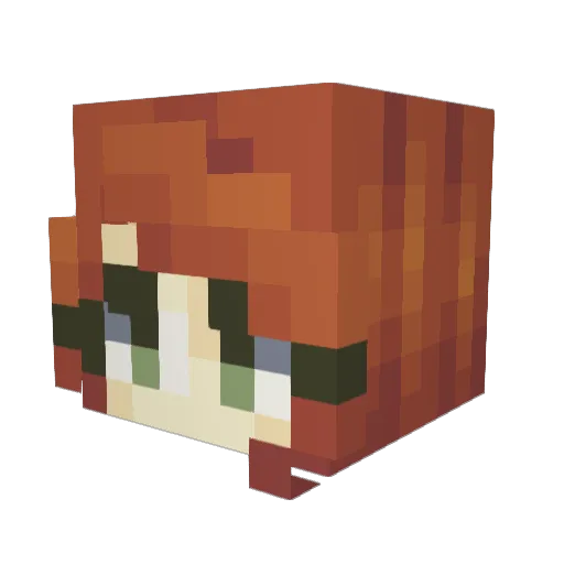 Inna01 Minecraft avatar head, 3D render