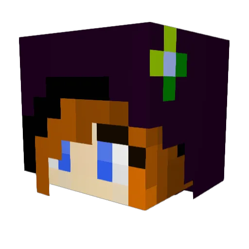 Innazu Minecraft avatar head, 3D render