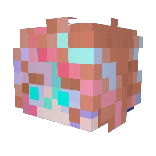 Innazzuma Minecraft avatar head, 3D render