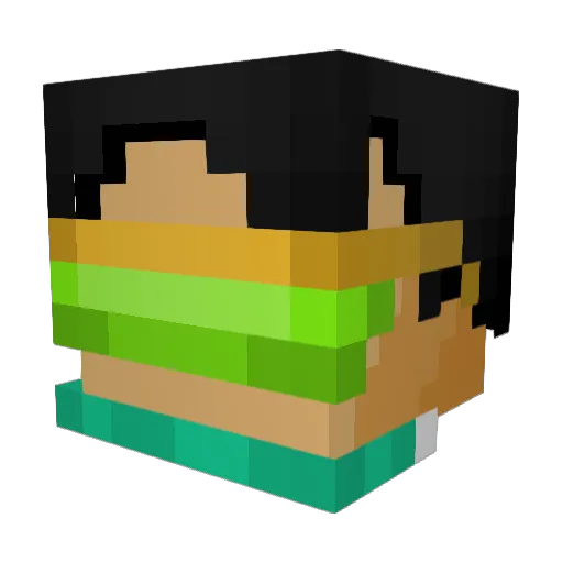 InnerAloo Minecraft avatar head, 3D render