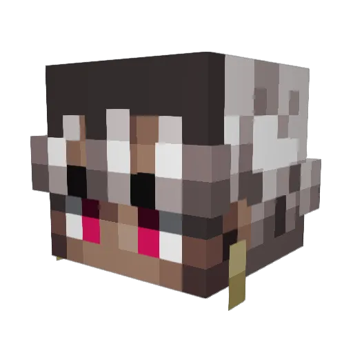 InnerSan Minecraft avatar head, 3D render