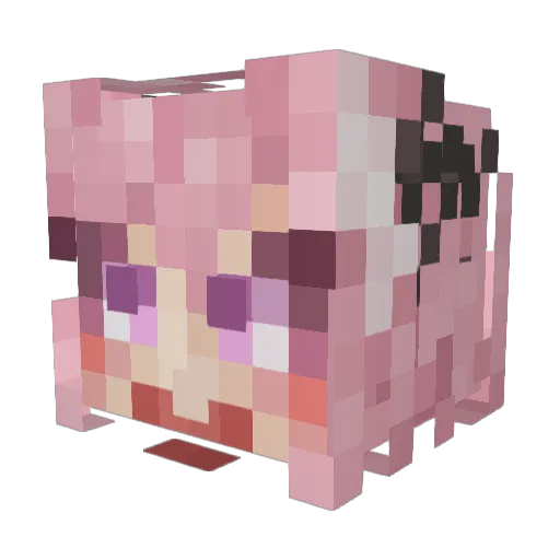 Innixma Minecraft avatar head, 3D render