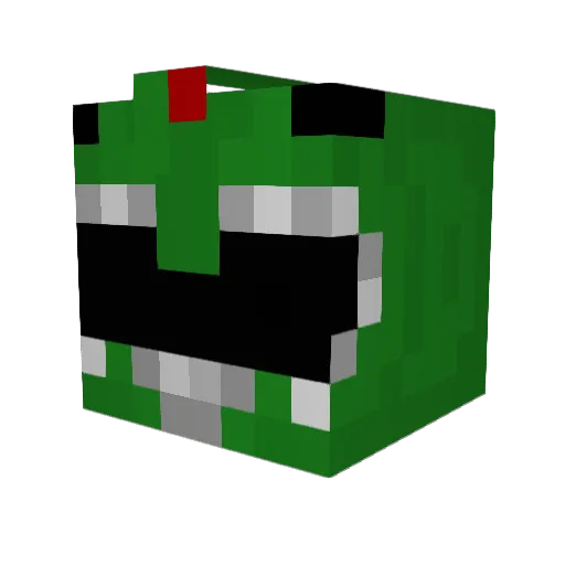 Innjured Minecraft avatar head, 3D render