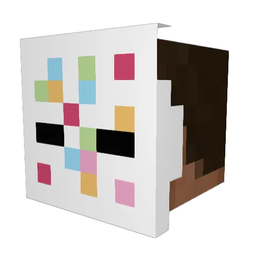 Innles Minecraft avatar head, 3D render