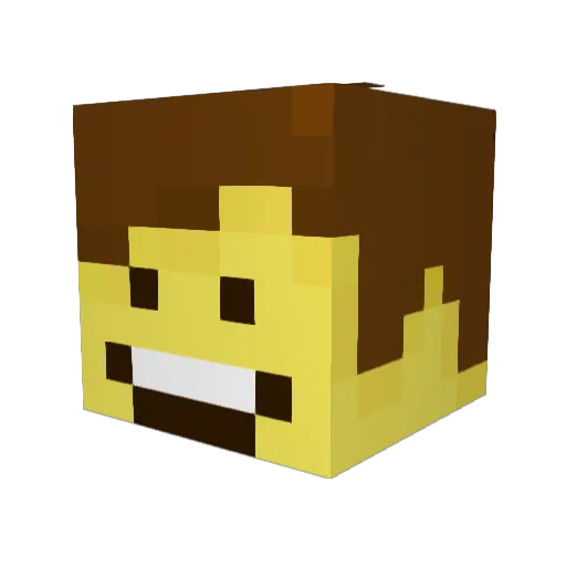 InnoVisions Minecraft avatar head, 3D render