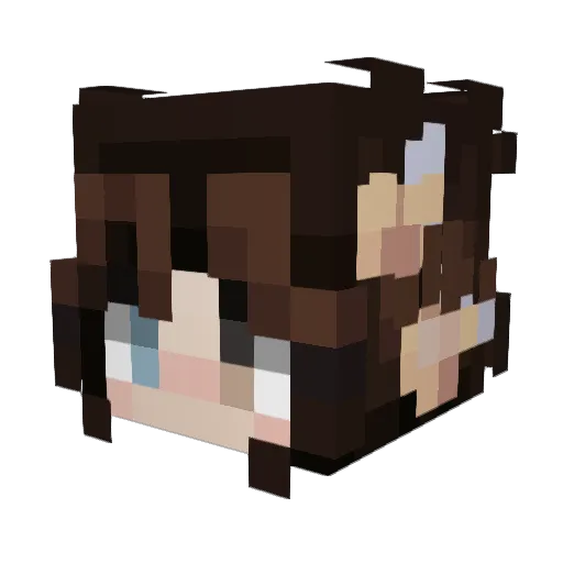 InnocentBean_ Minecraft avatar head, 3D render