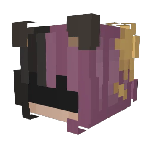 InnocentMistake Minecraft avatar head, 3D render