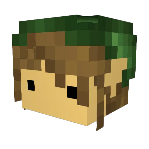 InnocentToaster Minecraft avatar head, 3D render