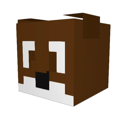 Innyy Minecraft avatar head, 3D render