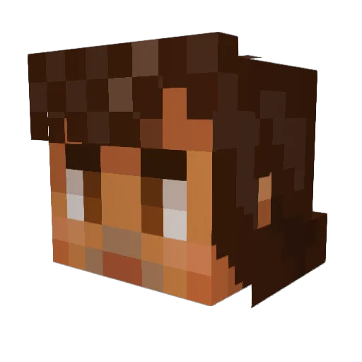 InoHotori Minecraft avatar head, 3D render