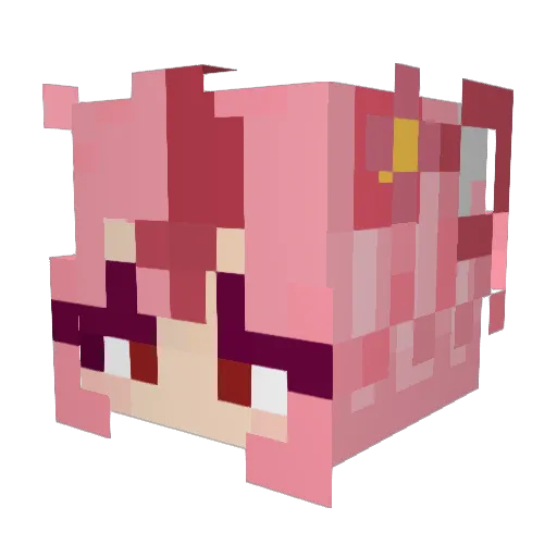 Ino_14 Minecraft avatar head, 3D render