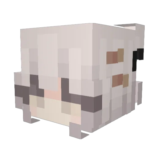 Inocat Minecraft avatar head, 3D render