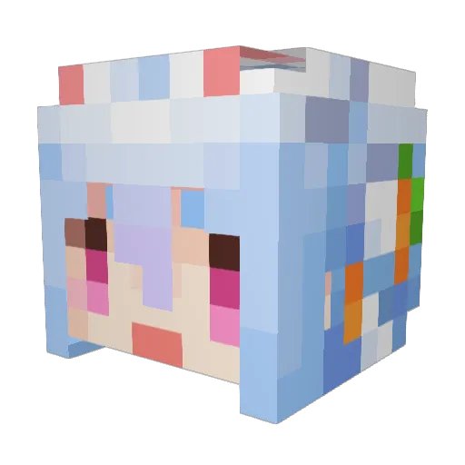 Inogirie Minecraft avatar head, 3D render